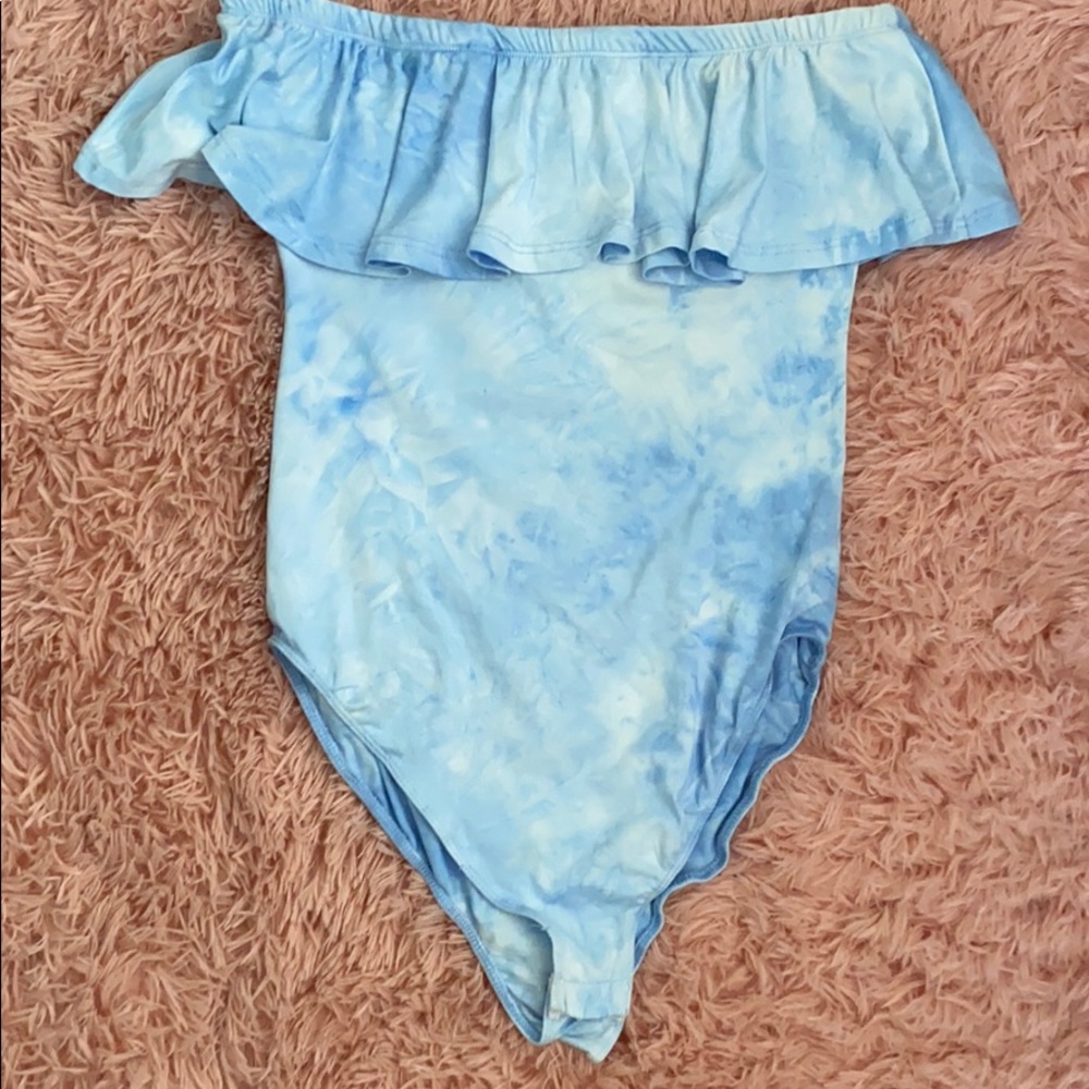 Off the shoulders one piece body suit